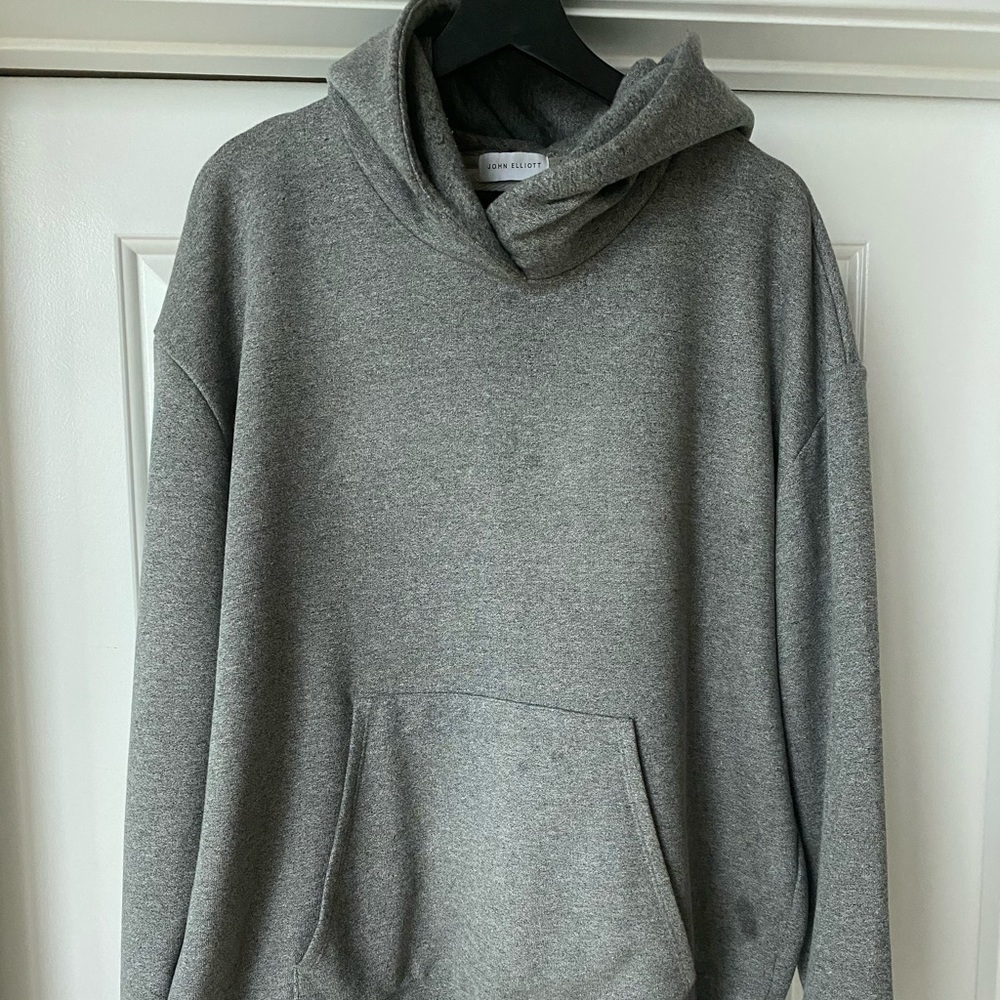 John Elliot Raglan Grey Hoodie size 4/ XL